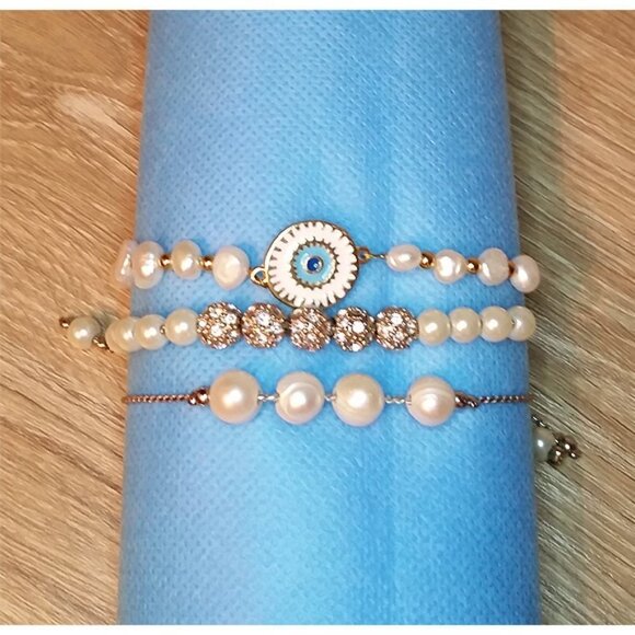 CURATED Bundle lot 3 bracelets stacking layering statement boho - Picture 6 of 6